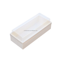 Boîte à lunch jetable en bois avec couvercle transparent biodégradable à faire soi-même impression personnalisée Boîtes d'emballage en bois pour riz frit et nouilles frites