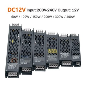 Alimentation électrique à tension constante 12V DC, dissipation thermique en nid d'abeille, <span class=keywords><strong>driver</strong></span> LED compact 400W, espaces étroits, décorations intérieures - Product Image 5