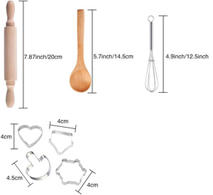 Chef Career Day Kitchen Role Play Uniform Cooking <strong>Costume</strong> Children <strong>Master</strong> <strong>Chief</strong> Cake Baking <strong>Costume</strong> Apron Mold Tool 11 Sets - Product Image 3
