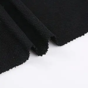 Schwarz Polyester gestrickt Athletic Pique Waben Sechseck Diamant Sport Mesh Jersey Stoff für Sport bekleidung