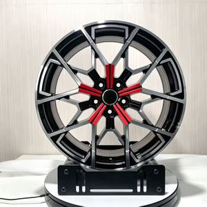 Jantes forgées Hubgraphite noires avec embellissements rouges, pour <span class=keywords><strong>Mercedes</strong></span>-AMG GT Supercar version Performance Légère - Product Image 1