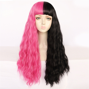 Parrucca Melanie Martinez metà rosa metà nera Qi Liu Cross Border parrucca - Product Image 1