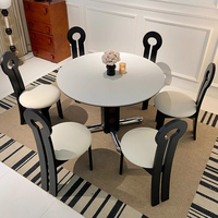 Alter chinesischer Stil Sinter stein Esstisch Designer Kleine Wohnung Kreativer Edelstahl Runder Esstisch SK745