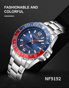 <span class=keywords><strong>NAVIFORCE</strong></span> <span class=keywords><strong>9192</strong></span> Hombres Negocios Cuarzo Fecha Reloj Clásico Casual Luminoso Reloj Hombre Acero Inoxidable Calendario Impermeable Reloj de pulsera - Product Image 3