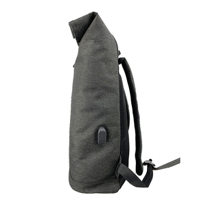 Custom Oem Factory Custom High Quality High End Fashion Pu Leather <b>Roll</b> <b>Top</b> <b>Backpack</b> Travel <b>Laptop</b> <b>Backpack</b> - Product Image 5