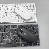 Keyboard dan Mouse Gaming Portabel 2.4G BT Wireless Tipe-C Isi Ulang, 78 Tombol Scissor, Ergonomis Ultra Tipis Tahan Air