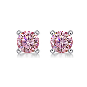 S925 <span class=keywords><strong>argento</strong></span> sterling filettato quattro artiglio <span class=keywords><strong>orecchini</strong></span> di diamanti set con VVS moissanite alla moda e semplice <span class=keywords><strong>orecchini</strong></span> a bottone - Product Image 4