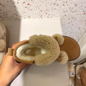 Stivali Termici da Neve per Bambine in Pelle Scamosciata di Vacca, Foderati in Lana di Pecora, Leggeri Stivaletti alla Caviglia per Bambini - Product Image 3