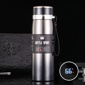 Botella de agua inteligente de gran capacidad, vaso de acero inoxidable 600, con pantalla táctil LED, 800ML, 316 ml, 1L, novedad - Product Image 6