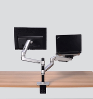 Support de moniteur d'ordinateur portable 17-32 pouces, mouvement complet, + Support d'ordinateur portable 10-17 pouces à ressort mécanique à double bras Max, chargement 10kg chacun
