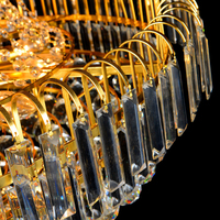 Tendance personnalisée luxe or lustre en cristal grand long escalier mosquée hôtel haut plafond projet décoratif