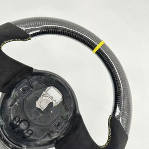 Volante de Fibra de Carbono Real para Gallardo 2004-2014, Piezas Interiores de Auto Personalizadas en Cuero - Product Image 4
