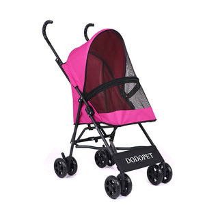 Faltbarer Tragbarer Haustier-Kinderwagen mit 4 Rädern, Abnehmbarer Träger, Luxuriöser Leichtgewicht-<span class=keywords><strong>Trolley</strong></span> für Katzen und Hunde mit Getränkehalter, Robust - Product Image 2