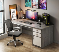 Meja Belajar Kayu dengan Laci untuk Kamar Tidur, Meja PC Gaming untuk Siswa, Meja Kerja Kantor Rumah, Perabotan Workstation