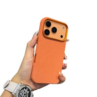Coque de téléphone magnétique en flanelle à motif animal pour 17 Pro Max avec finition mate, protection intégrale et anti-chute