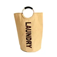 Foldable कैनवास सनी बाथरूम कपड़ा भंडारण धोने बिन कपड़े धोने में बाधा panier एक linge बंधनेवाला हैंडल के साथ कपड़े धोने की टोकरी