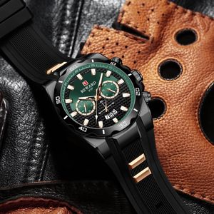Montre homme REWARD RD83008M, étanche, chronographe lumineux, date, bracelet en silicone, quartz. - Product Image 3