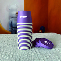 Gobelet/Bol en papier pour crème glacée à double paroi de 5 oz avec logo personnalisé, couvercles, mini-conteneur pour dessert, crème glacée avec couvercle en dôme pour emporter
