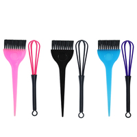 MJ 3 Pièces/ensemble de Cheveux En Plastique De Salon Coloration Teinture Outils Bâton Peigne Brosse Cheveux Kit de Teinture Bol à Mélanger
