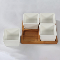 Prix bon marché traiteur plat de noix maison Restaurant utilisation blanc en céramique servant des plats de dessert de collation