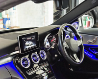 Kit d'éclairage d'ambiance automobile 64 couleurs pour Mercedes-Benz Classe C GLC W205 X253 LHD/RHD, éclairage intérieur de voiture, lumières LED