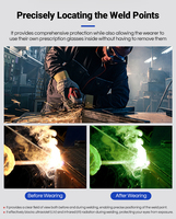 Lunettes de sécurité laser à fibre verte DMK T3D8-S5, nouvelle génération, OD8+, niveau de sécurité élevé, lunettes de protection laser pour le soudage, la découpe et le nettoyage