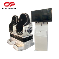 Parc coloré en gros vr cinéma simulateur de vol vaisseau spatial Coin Machines VR 9D Machine de jeu de tir simulateur de vol