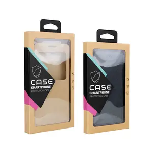 Custom Cell Phone Case Recycled Retail Kraft Paper Board Display Packaging Box