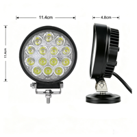 4.5Inch 42W Round LED Work Light 5D Lens IP68 Waterproof 12-48V Auxiliary Driving Lamp Offroad Car Truck Forklift Machinery
