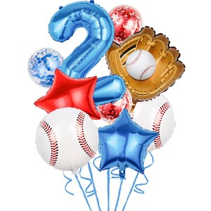 Baseball Themed Aluminum Foil <b>Balloon</b> Set Digital Pentagram Glitter Ball Children's Birthday Party <b>Decoration</b> - Product Image 5