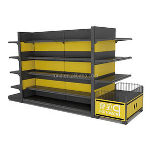 Étagère à vin en acier et bois pour supermarché, tabac et spiritueux, présentoir mural pour vin et spiritueux RZ - Product Image 6