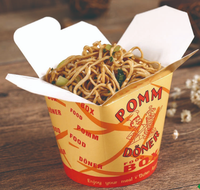 16 26 32oz quitar el embalaje de la caja de pasta de papel papier noir doner box