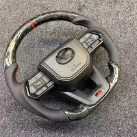 Volant en fibre de carbone de haute qualité pour Toyota LC Alphard 80 Series Hilux Land Cruiser Crown, modification intérieure forgée