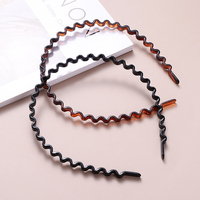 Headband Taimeng Warna Pelangi Gaya Eropa Amerika Unisex Buatan Tangan Tipis Bergelombang Plastik ABS Dapat Disesuaikan untuk Mencuci Muka dan Spa