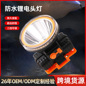 Lampe frontale LED rechargeable 2000 mAh avec bandeau réglable pour la pêche, le travail et l'exploitation minière en extérieur - Product Image 5