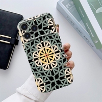 Coque de téléphone rigide personnalisable avec motif mantra pour iPhone 17 Air, 16, 15, 14, 11 Pro Max, 7 Plus, 16e