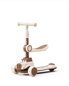 Roller für Kinder von <span class=keywords><strong>1</strong></span>-6 Jahren, 3-in-<span class=keywords><strong>1</strong></span> Faltbarer Sitz-zu-Steh-Roller, Baby-Gleiter-Spielzeug für Jungen und Mädchen - Product Image 3
