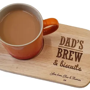 Custom Engrave Laser Name New Bamboo Serving Platter Tea And Biscuits Wooden Board For Serving Food