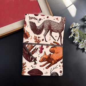Vintage A6 taccuino fatto a mano pagine sostituibili perfetto regalo per il giorno dell'insegnante per educatori con <span class=keywords><strong>volpe</strong></span> scoiattolo foglie di lumaca Mushr - Product Image 2
