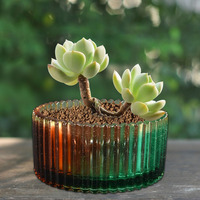 YS boîte de rangement à rayures rondes moule en Silicone bricolage goutte à goutte colle boîte à bijoux moule en résine Pot de fleur ciment plâtre bougie pot moule