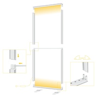 Support d'affichage simple modulaire en aluminium avec cadre LED SEG, assemblage sans outil, extensible, pour salon professionnel, événement commercial
