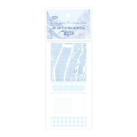 Bloc-notes autocollant rectangulaire de 60 feuilles, couleur dégradée, style coréen minimaliste, pour journalisation