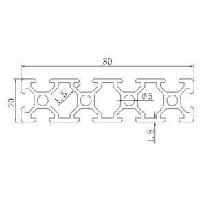 Nhà Máy Bán Buôn Tiêu Chuẩn Châu Âu T Hình Dạng V Khe Cắm Ép Đùn 8020 Alu Hợp Kim Hồ Sơ Màu Đen Anodized 6063 2080 Nhôm Ép Đùn - Product Image 6