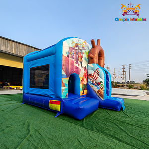 Castillo Inflable Comercial de Alta Calidad con Tobogán, Diseño Vaquero Occidental, PVC de 0.55mm, Garantía de 3 Años - Product Image 2