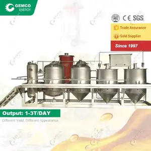 Widely Used Small Mini Palm Groundnut Sesame Soybean Oil Refinery Machine for Refining Processing Crude Sunflower Oil