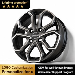 Jantes de voiture VEROS noires usinées <span class=keywords><strong>4</strong></span> 15 16 17 18 pouces <span class=keywords><strong>4</strong></span>*98/100 5*100/105/<span class=keywords><strong>108</strong></span>/110/112/114.3/120/130 Fiat Alfa Quella - Product Image 1