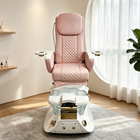 Fauteuil de massage électrique pour salon de manucure avec lumières multicolores pour soins capillaires, beauté, tatouage, broderie, spa et lavage des pieds