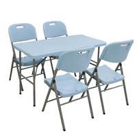 Tables de pique-nique pliantes rectangulaires en plastique HDPE pour l'extérieur, en métal léger moderne réglable en hauteur pour camping