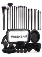 Ensemble de 12 pinceaux de maquillage professionnels en poils synthétiques pour voyage, avec pinceau éventail, manche ABS, pour le visage, le correcteur et le crayon à sourcils, rose