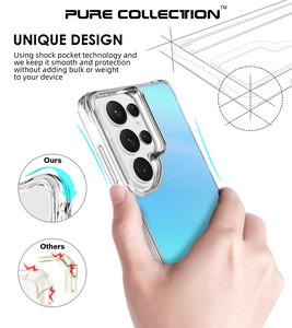 เคสเคลือบสีน้ำเงินสำหรับ Samsung Galaxy S26 Ultra S25 Edge S24+ S23 <span class=keywords><strong>FE</strong></span> S22 Plus <span class=keywords><strong>S21</strong></span> เคสโทรศัพท์แบบใส TPU นิ่ม กันกระแทก แข็งแรง ทนทาน - Product Image 6